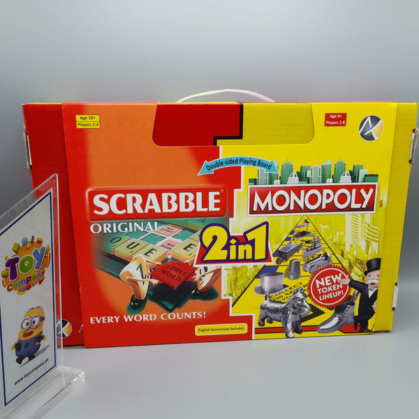 Monopoly+Scrabble 2 In 1 Pack of Board Games