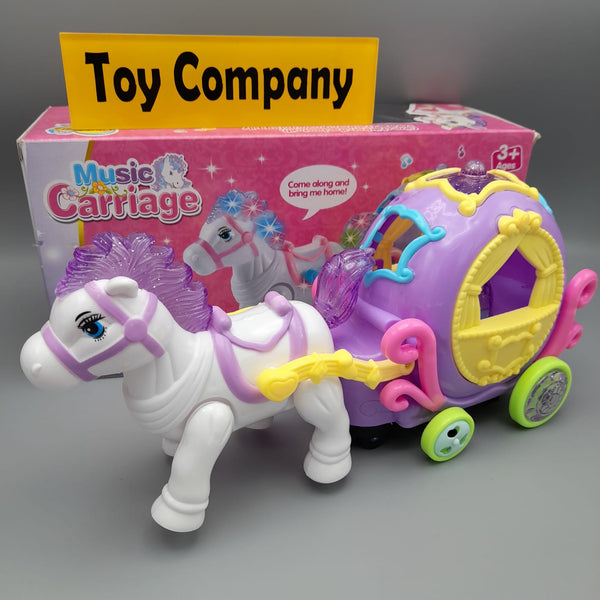 Flashing Musical Horse With Carriage