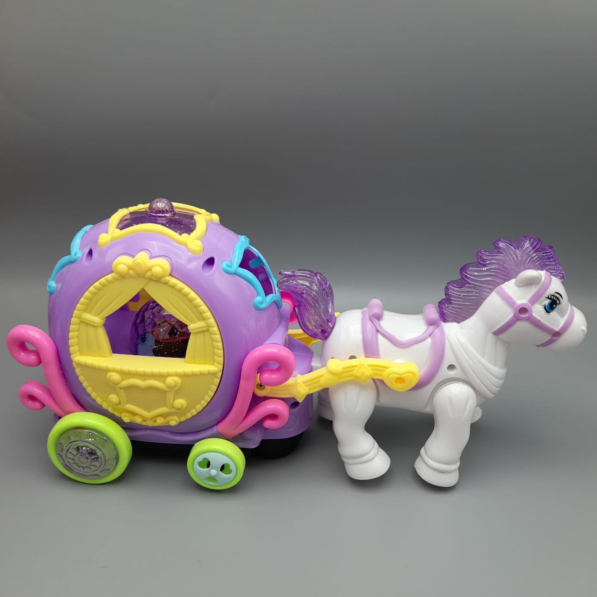 Flashing Musical Horse With Carriage