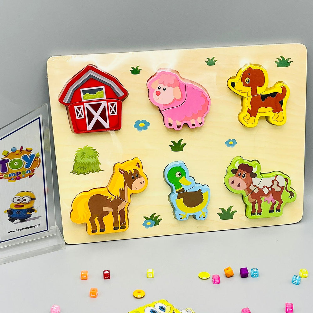 Chunky 3D Farm Animal Wooden Puzzle