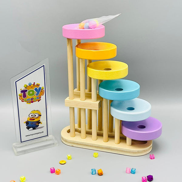 Montessori Wooden Toy Ball Waterfall
