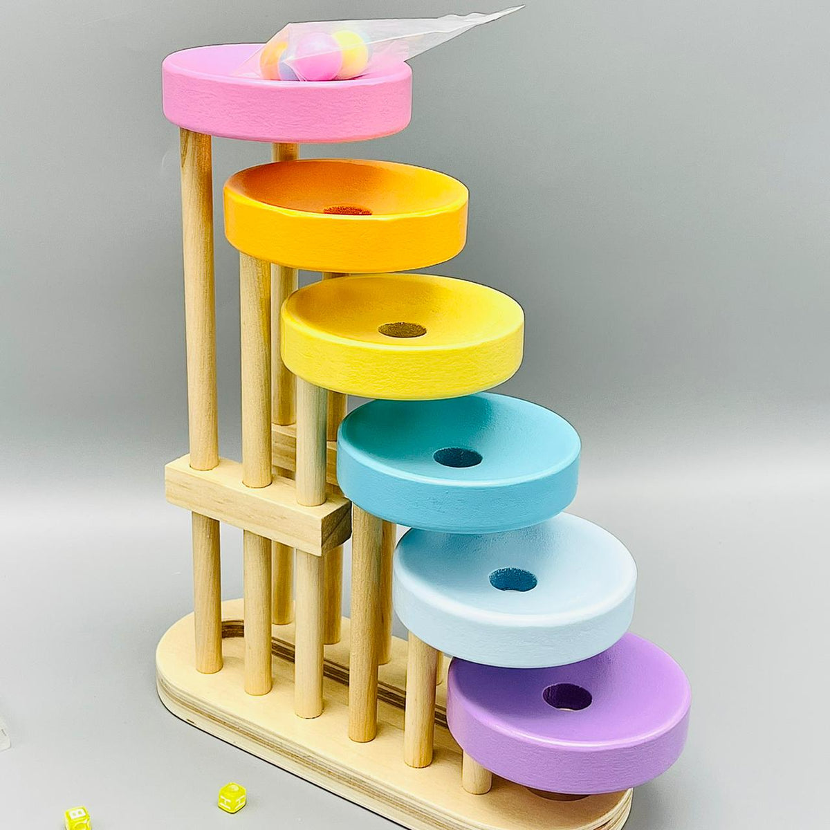 Montessori Wooden Toy Ball Waterfall