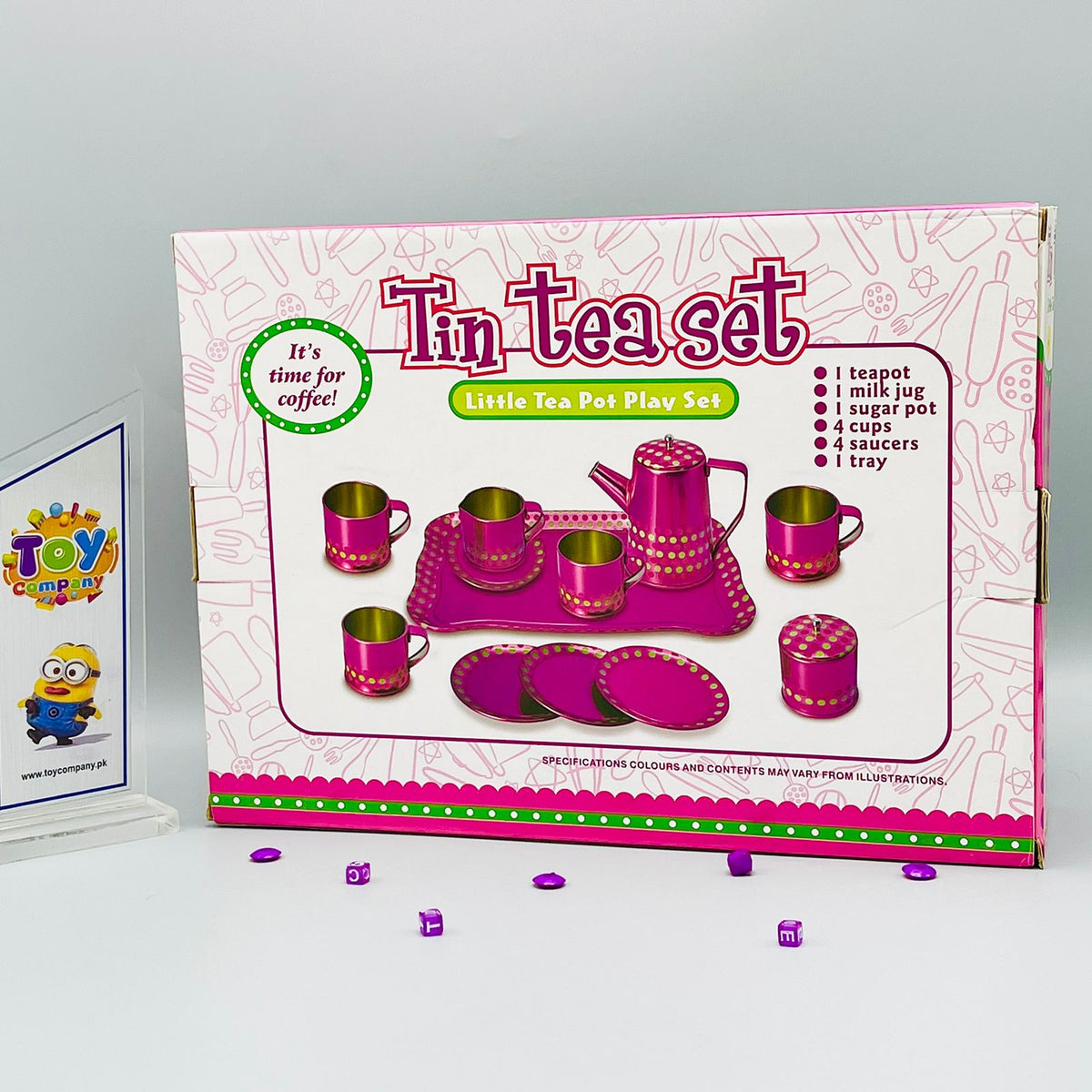 Metal Tea Set with Complete Accessories