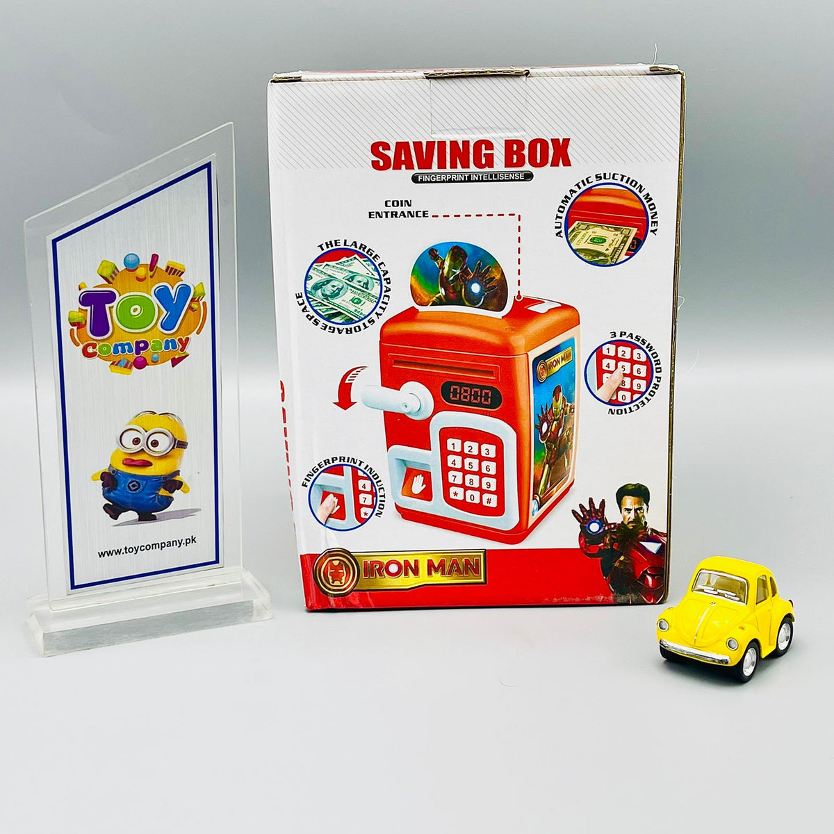 Premium Quality Iron Man Piggy Bank ATM with Finger Print