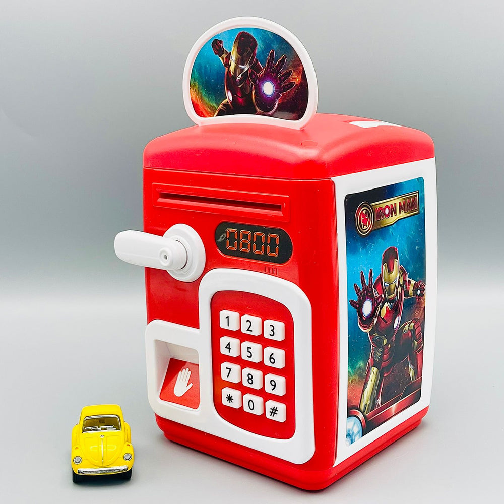 Premium Quality Iron Man Piggy Bank ATM with Finger Print