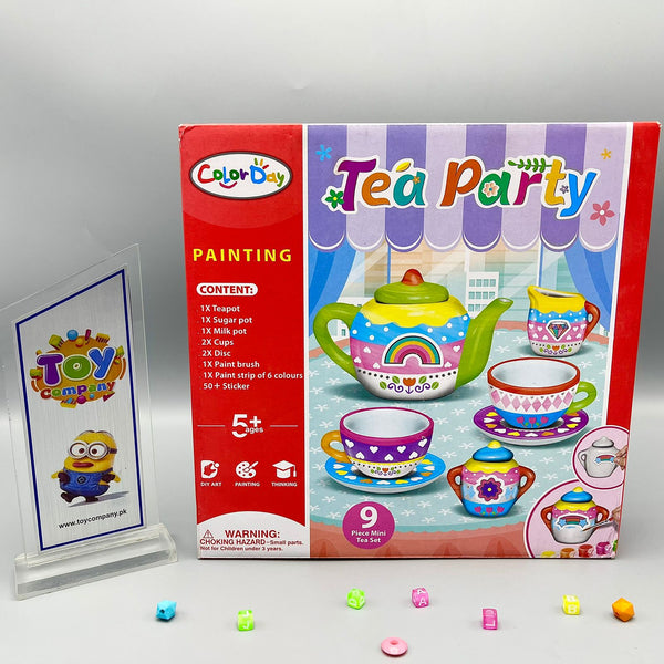 DIY Paint a Cup Tea Party Set - 9 Pieces