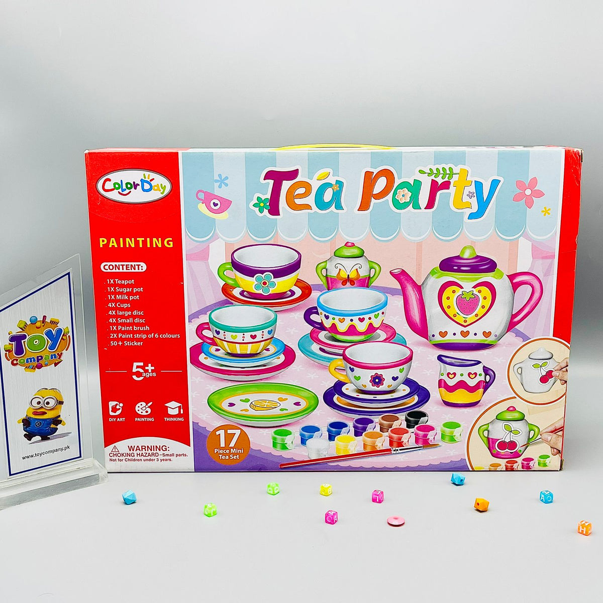 DIY Paint a Cup Tea Party Set - 17 Pieces