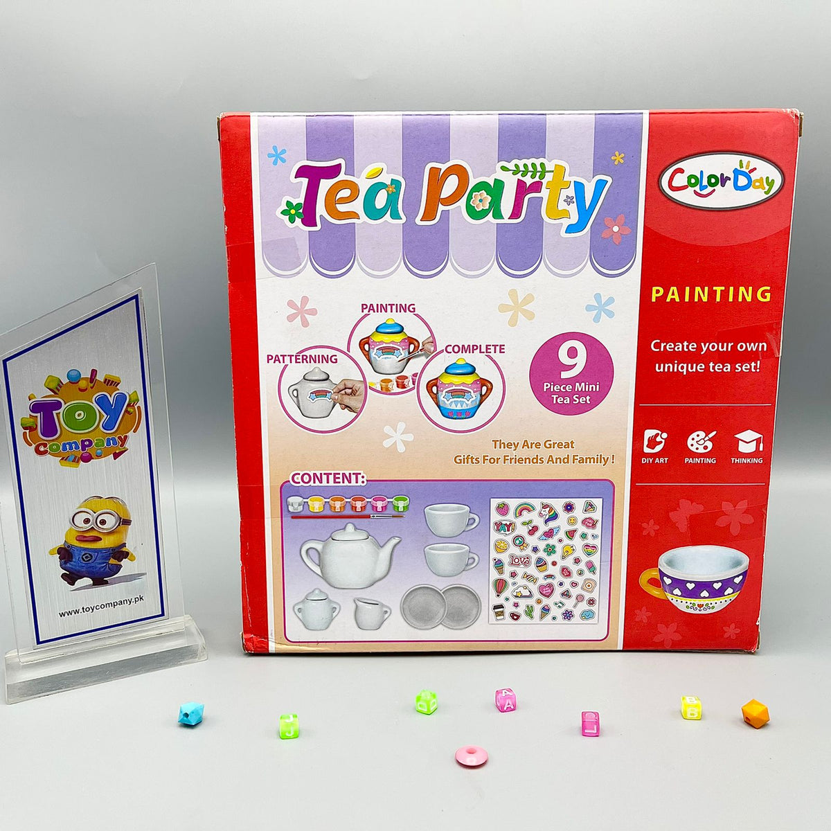 DIY Paint a Cup Tea Party Set - 9 Pieces