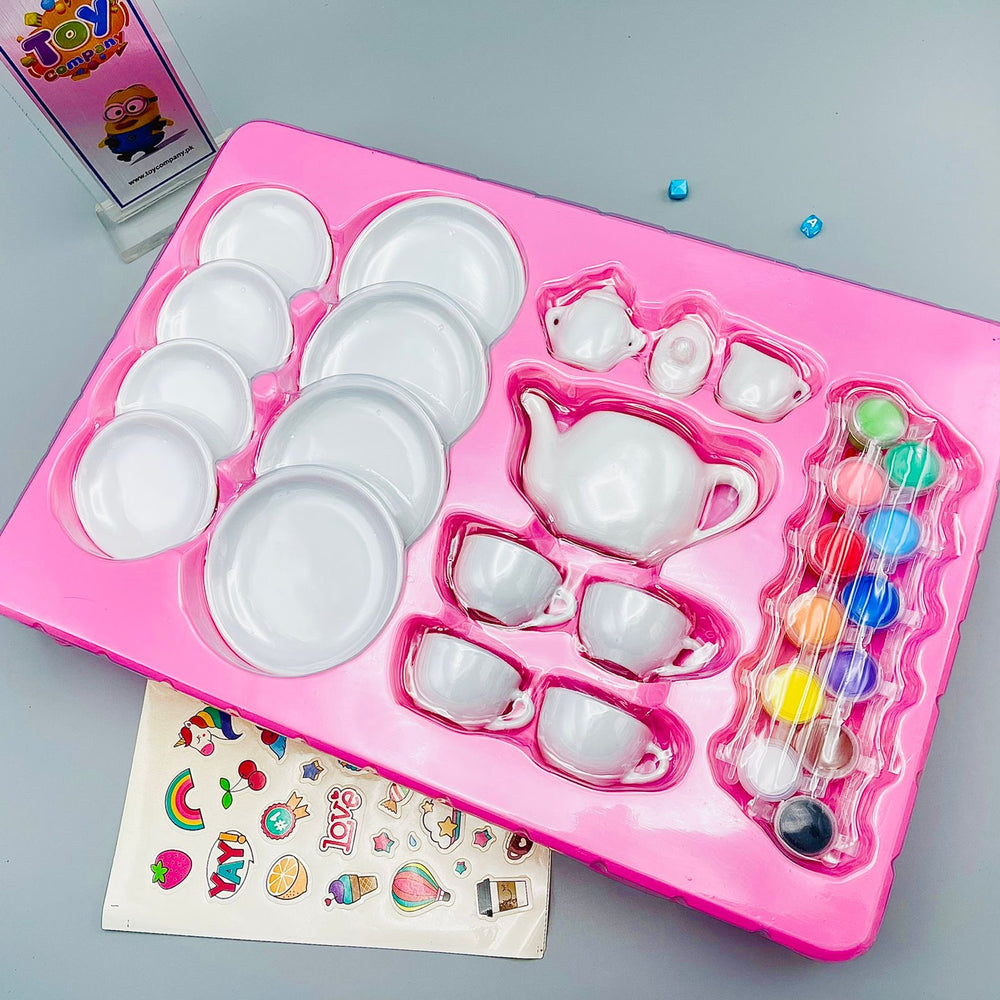 DIY Paint a Cup Tea Party Set - 17 Pieces
