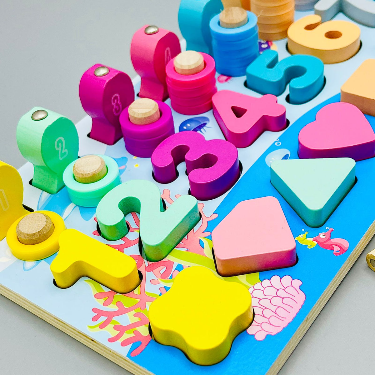 6in1 Wooden Montessori Math Toy