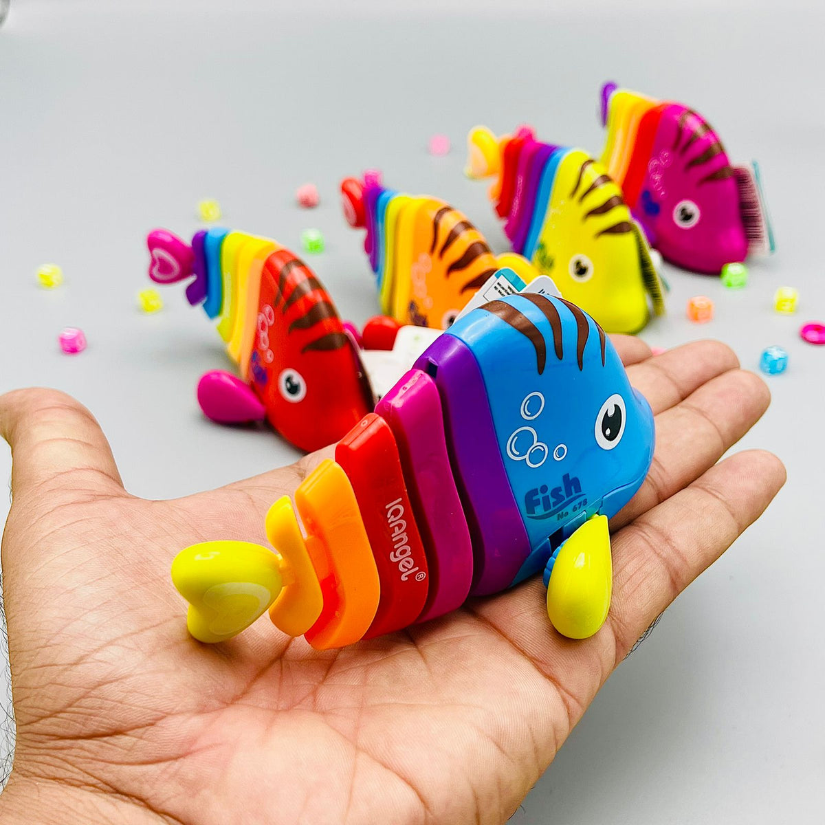 Rainbow Friction Wind-Up Fish Toy