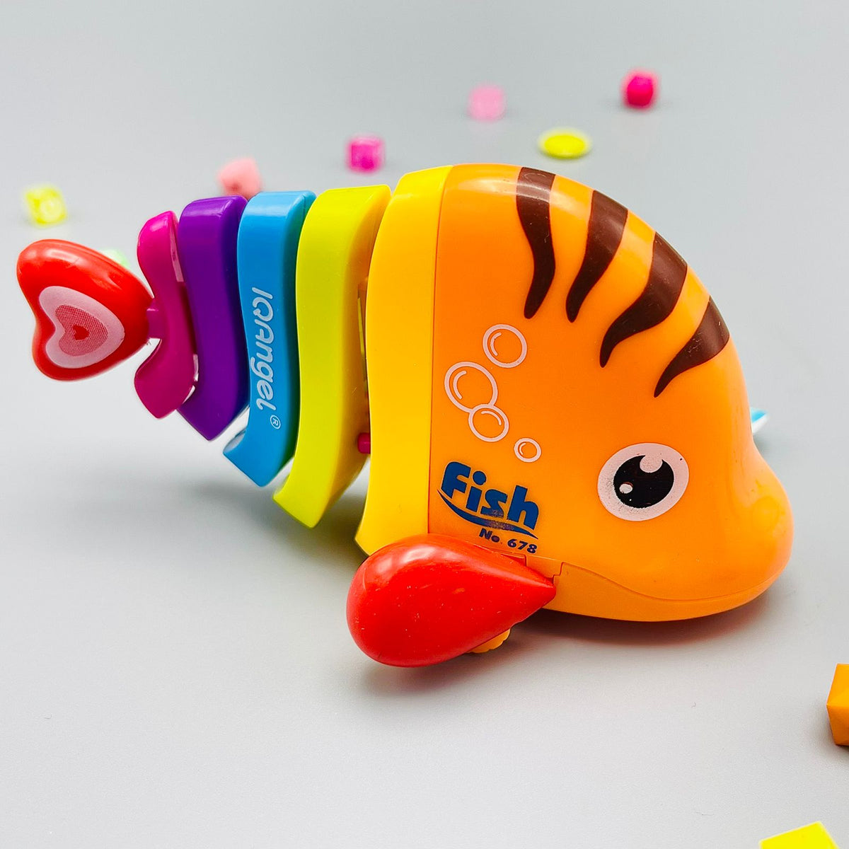 Rainbow Friction Wind-Up Fish Toy