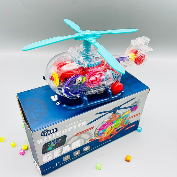Transparent Gear Helicopter Toy