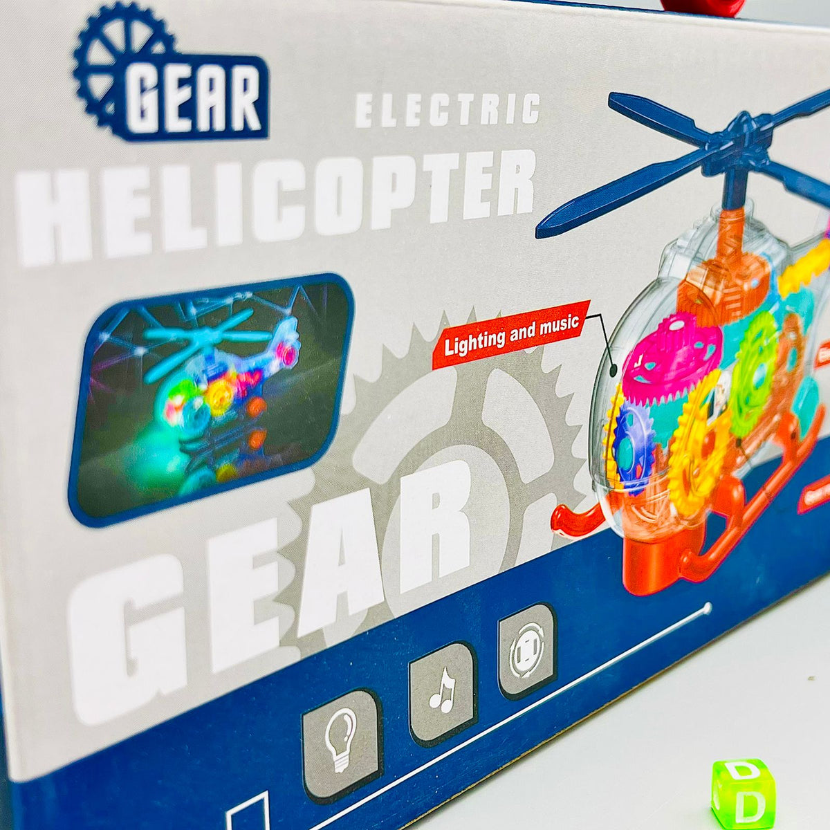 Transparent Gear Helicopter Toy