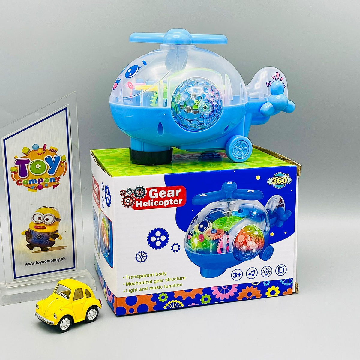 Gear Helicopter Toy-Transparent Body