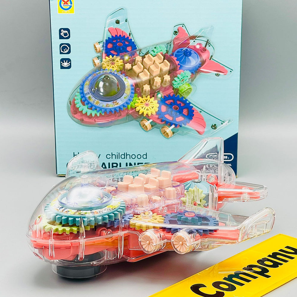 Gear Airplane Toy-Transparent Body