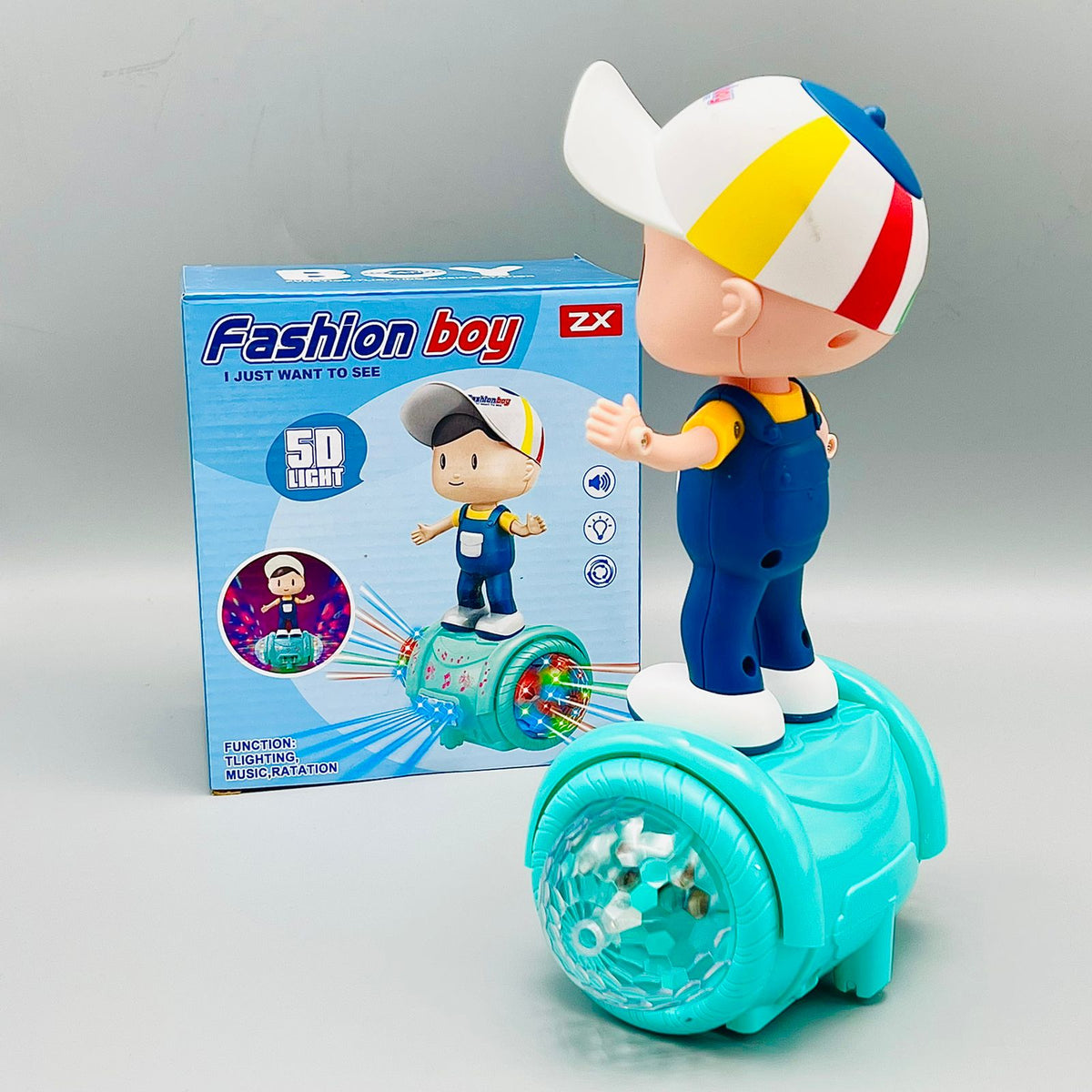 Musical Dancing Spinning Boy Doll with Flashing Lights
