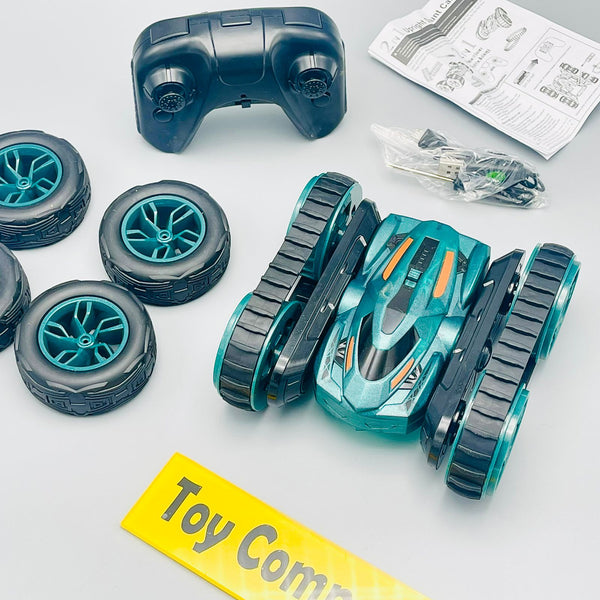 Remote Control Stunt Tank Double-Sided Roll Car Toy