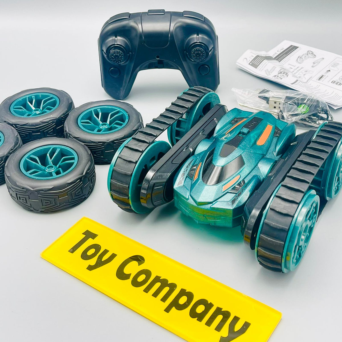 Remote Control Stunt Tank Double-Sided Roll Car Toy