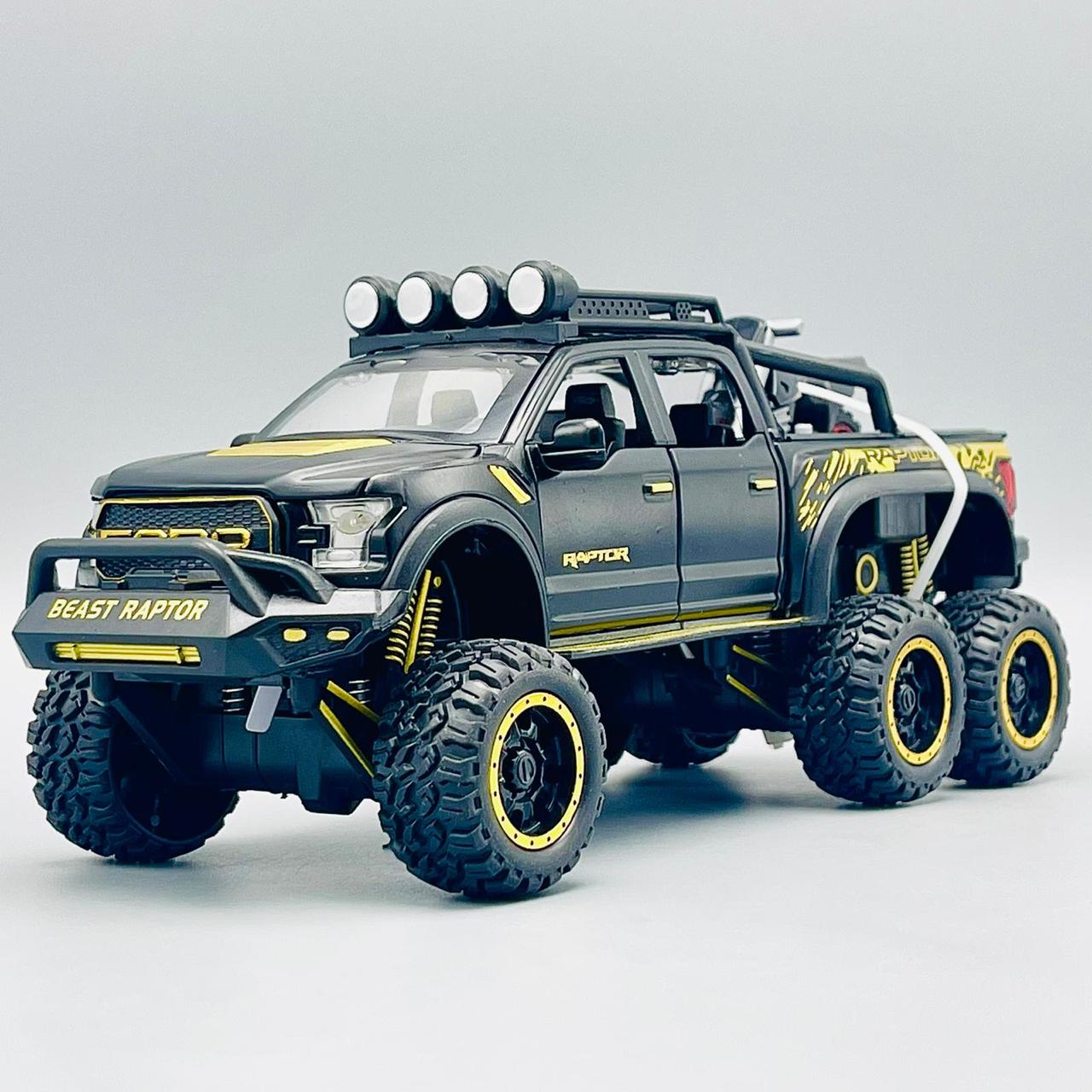 Diecast Ford Beast Raptor F150 with Bike