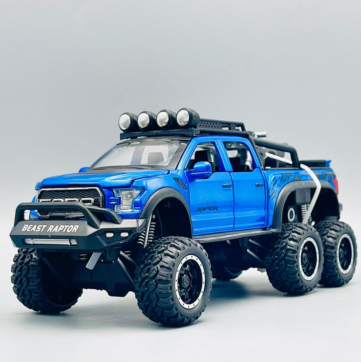 Diecast Ford Beast Raptor F150 with Bike