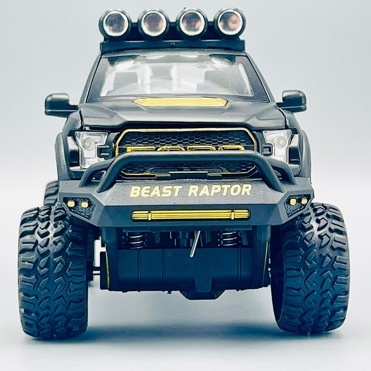 Diecast Ford Beast Raptor F150 with Bike