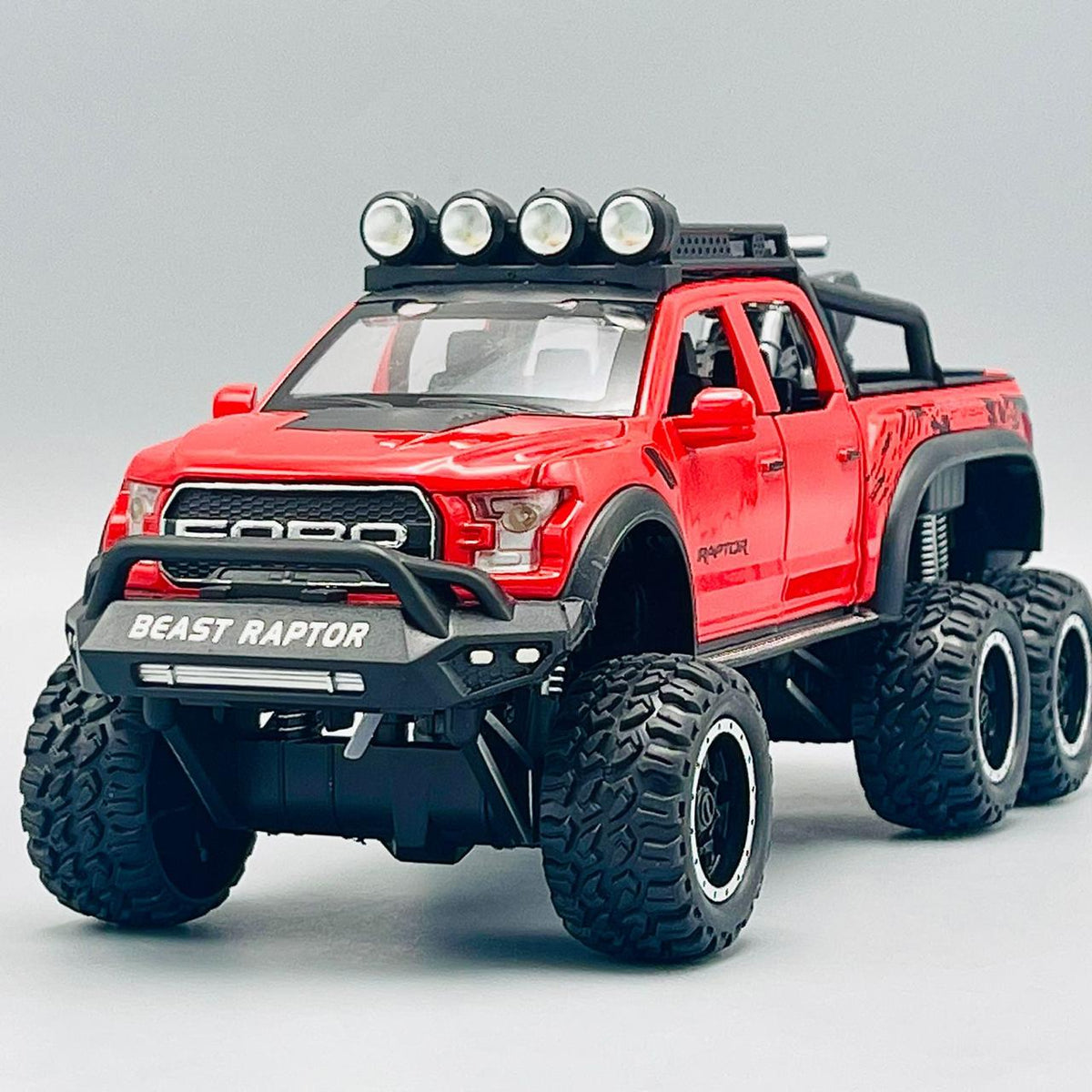 Diecast Ford Beast Raptor F150 with Bike