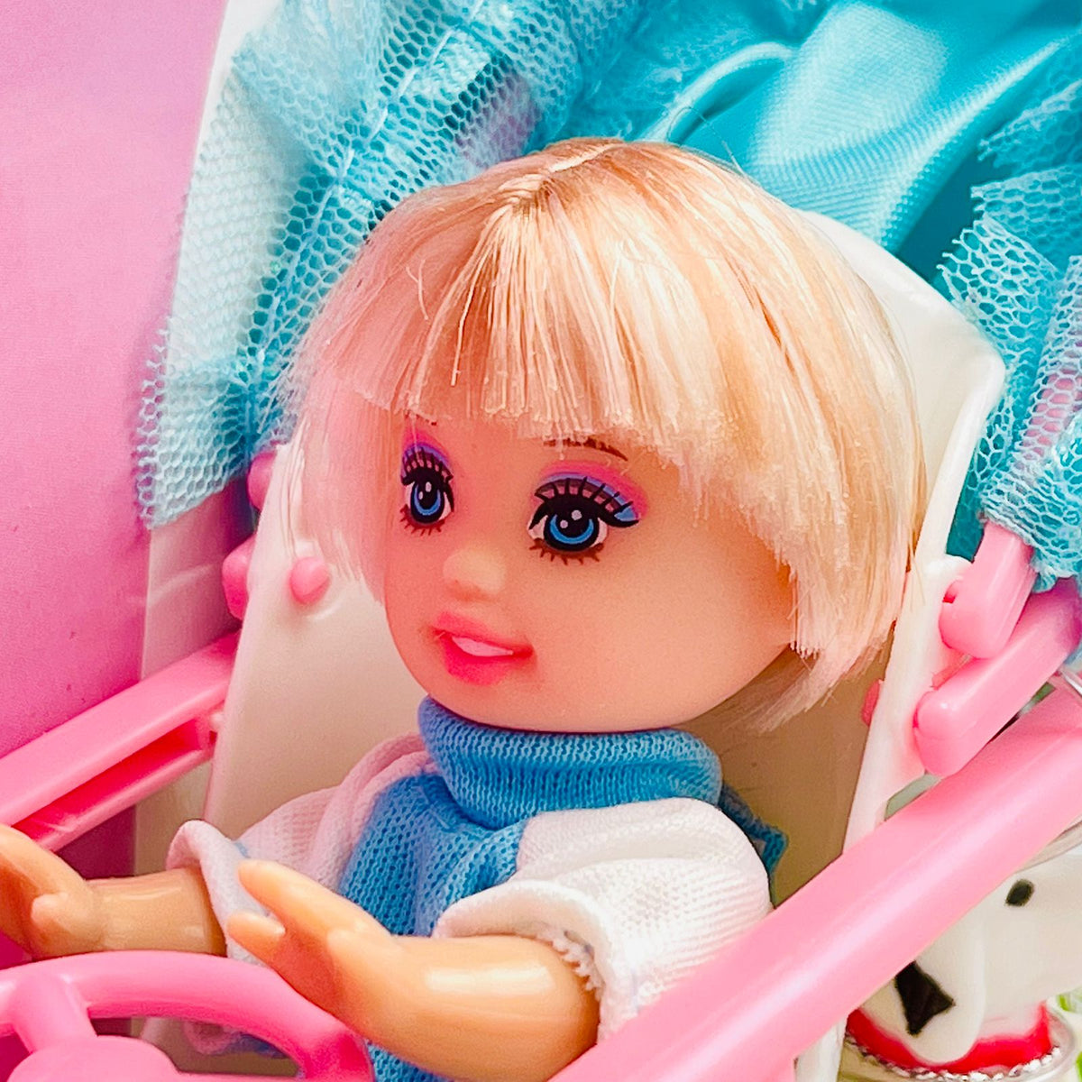 Defa Lucy Barbie Doll with Baby Stroller