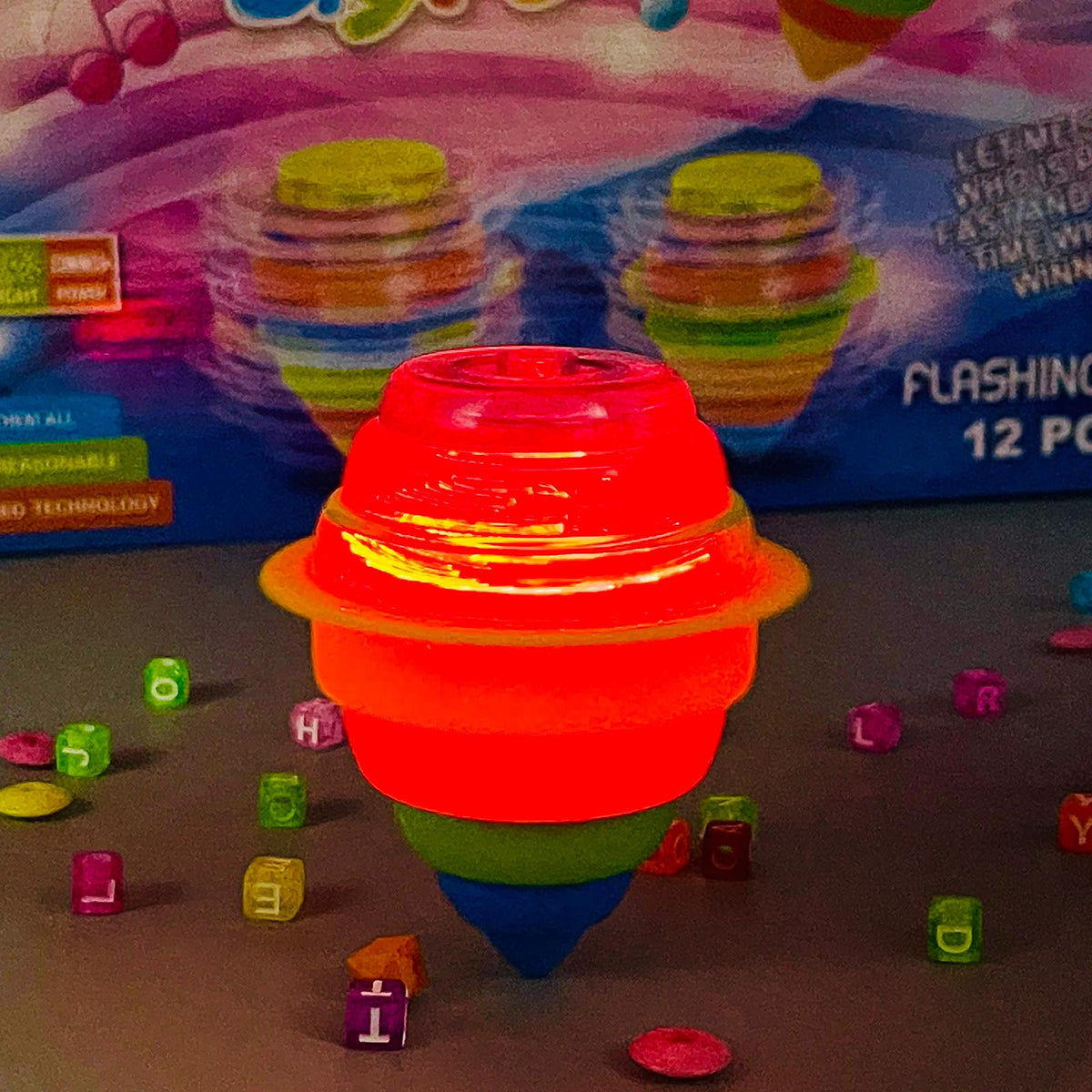 Colorful Gyro Spinning Top Toy with Flash Light & Music