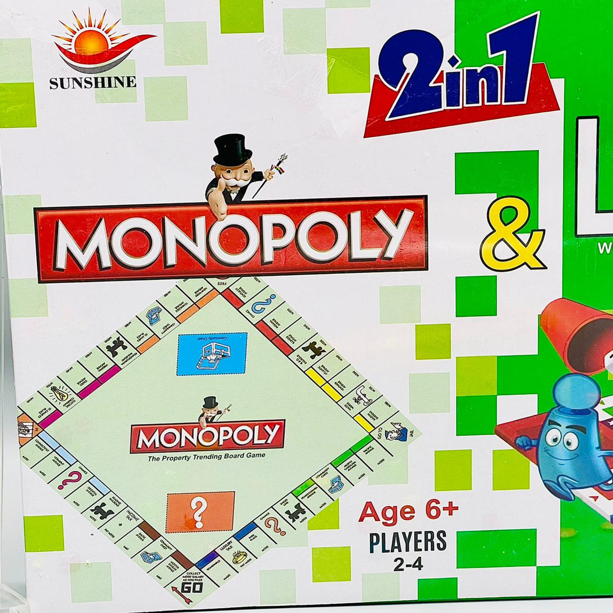 2 in 1 Monopoly + Ludo