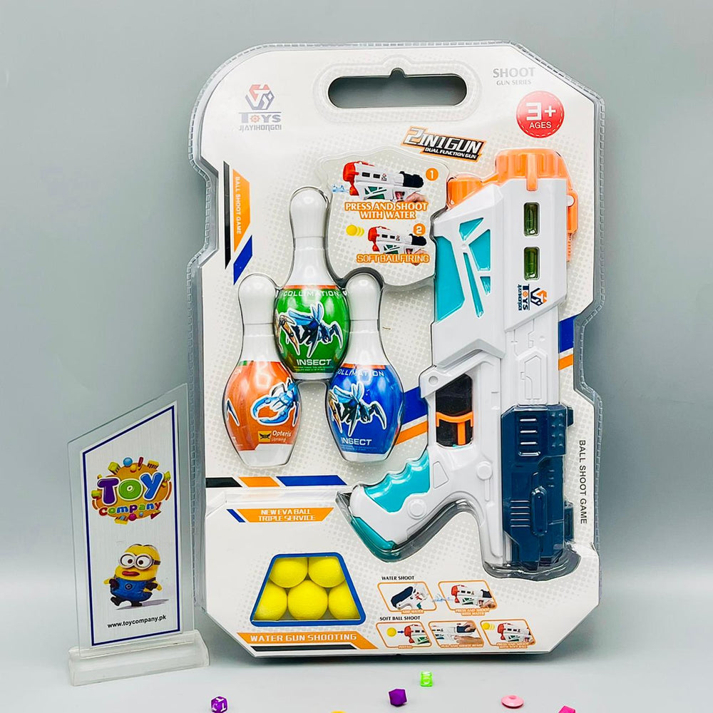 2 in 1 Bowling & Water Shooting Gun