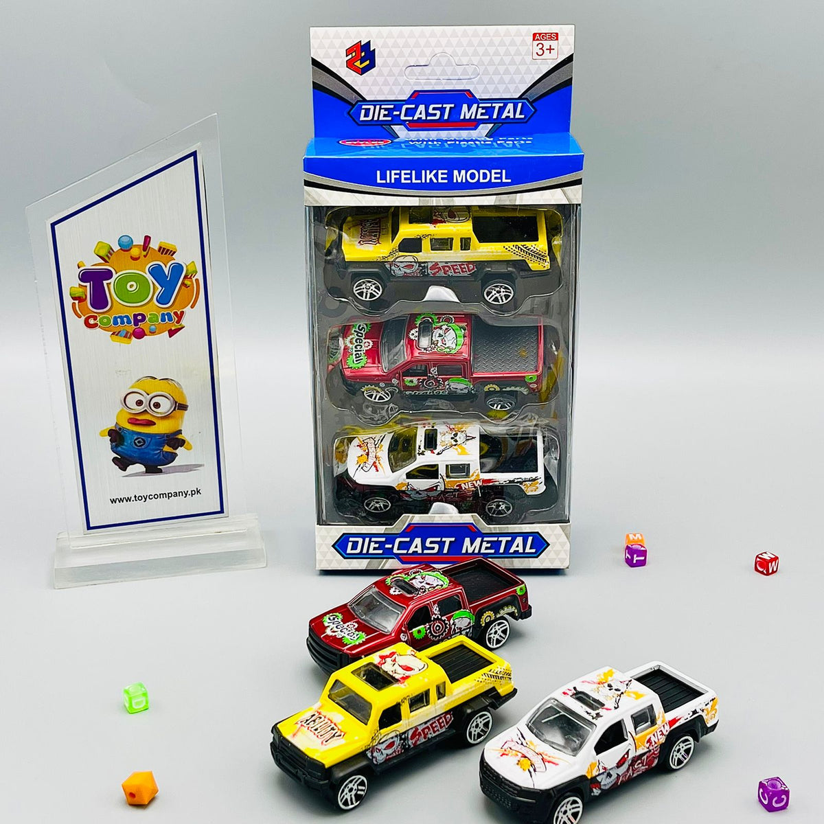 Die-Cast Metal Cars - 3Pcs