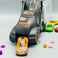 Hot Wheels Diecast Car Carrying Trailer Truck