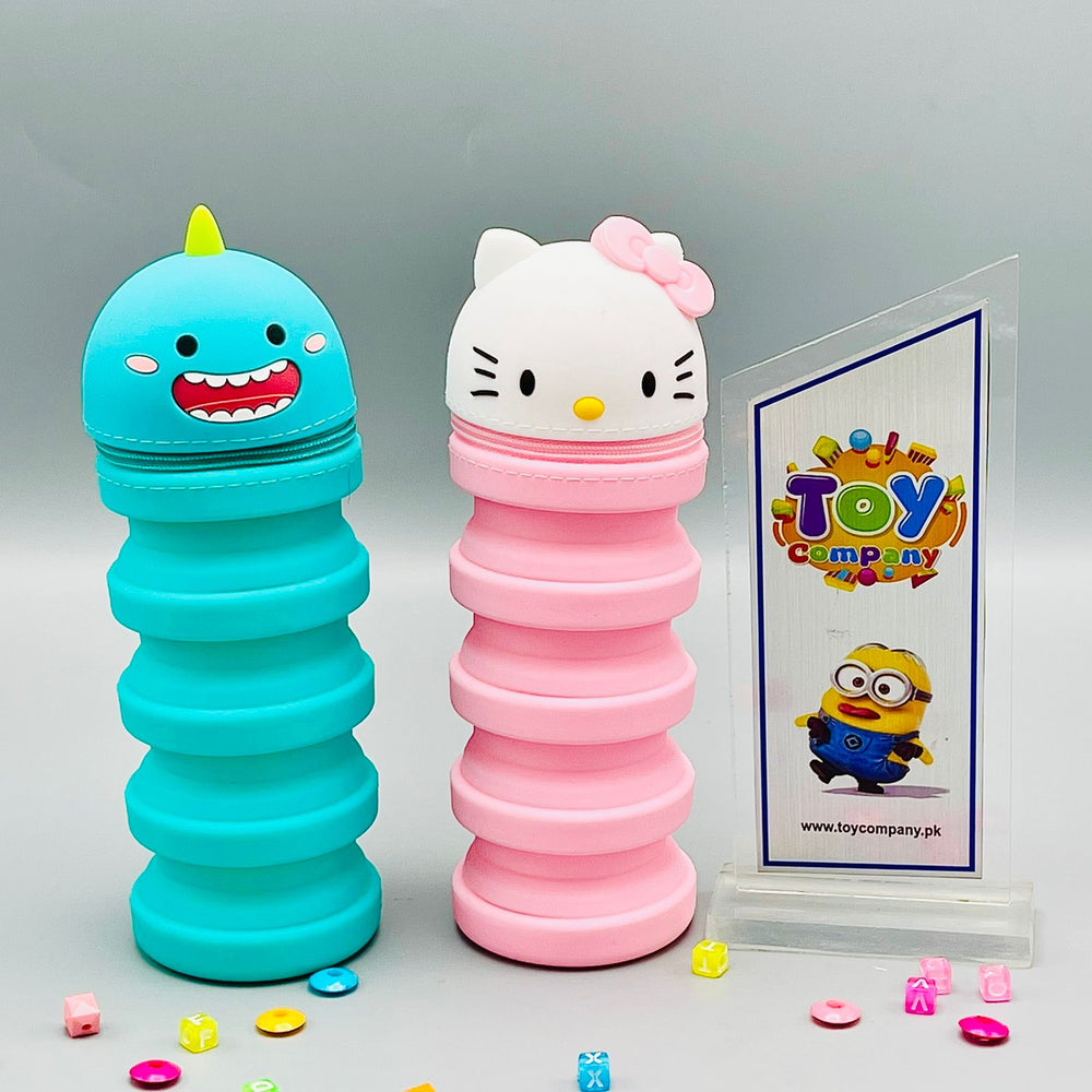 Silicone Pencil Case - Kawaii Cartoon Zipper Head
