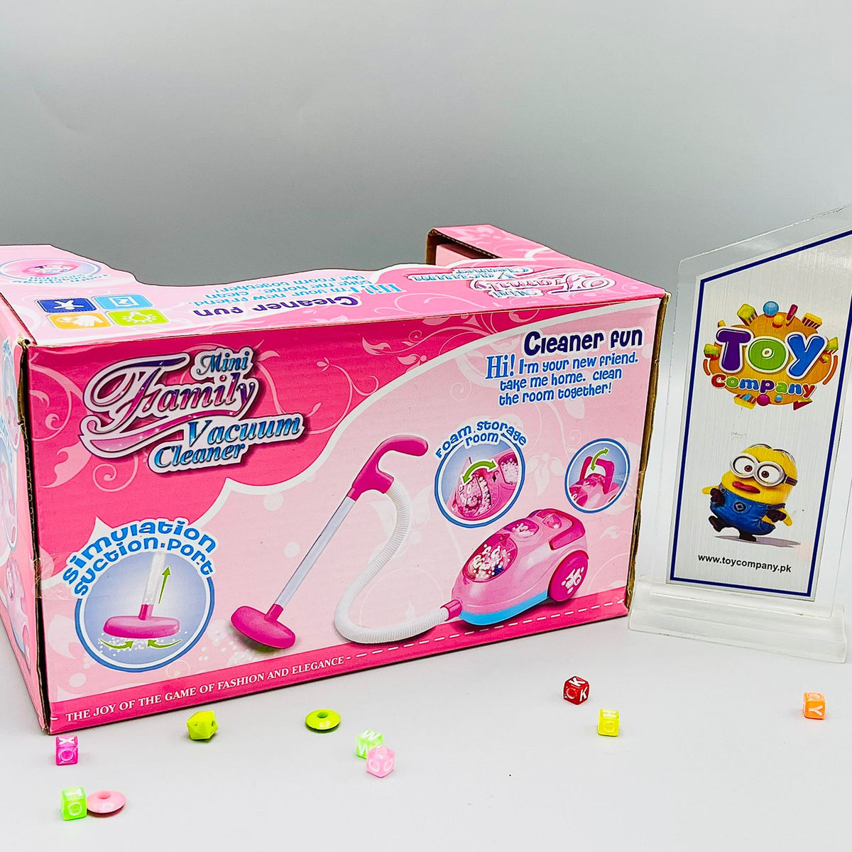 Children Simulation Educational Toy Lovely Pink Vacuum Cleaner Toy