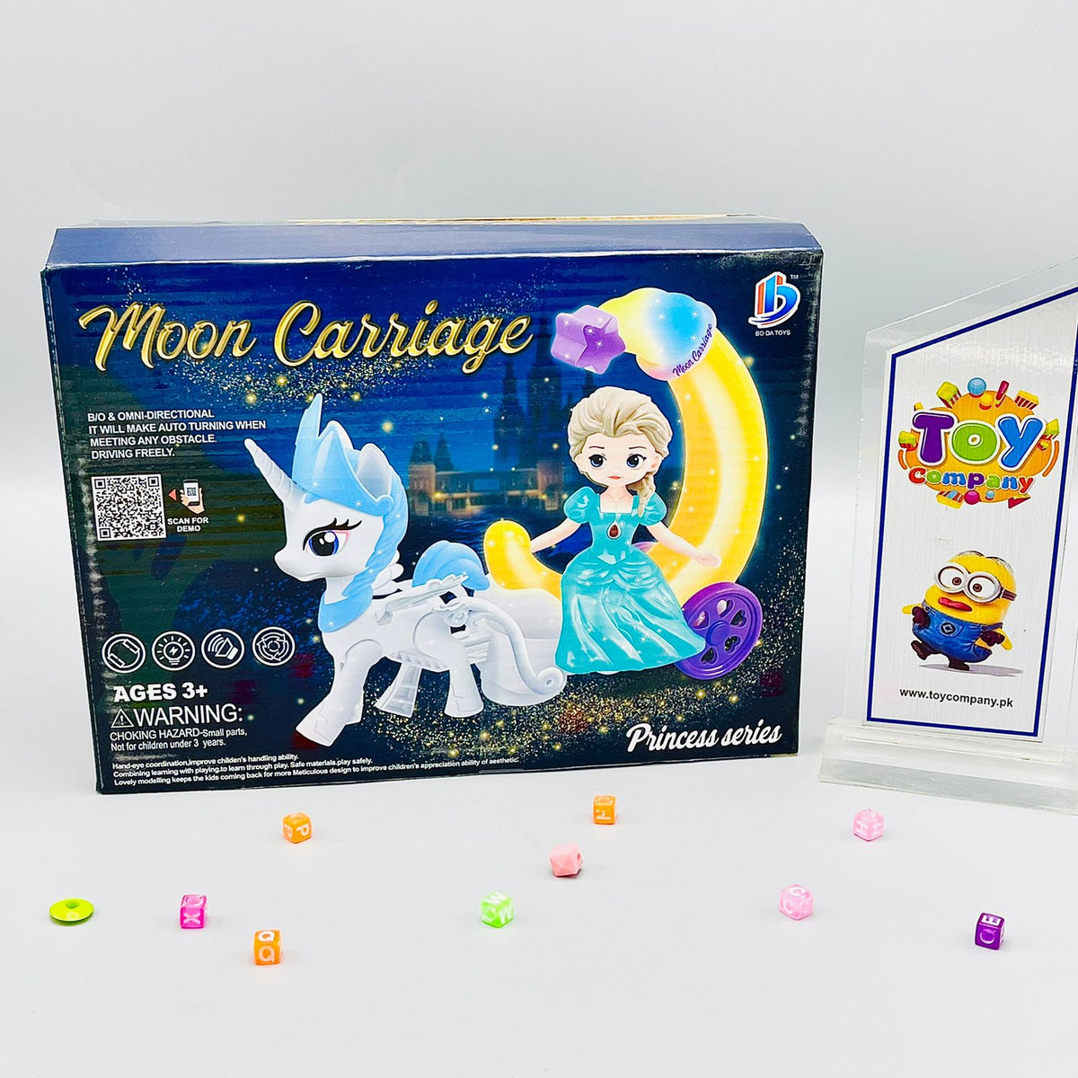 Princess Unicorn Moon Carriage with Light & Music