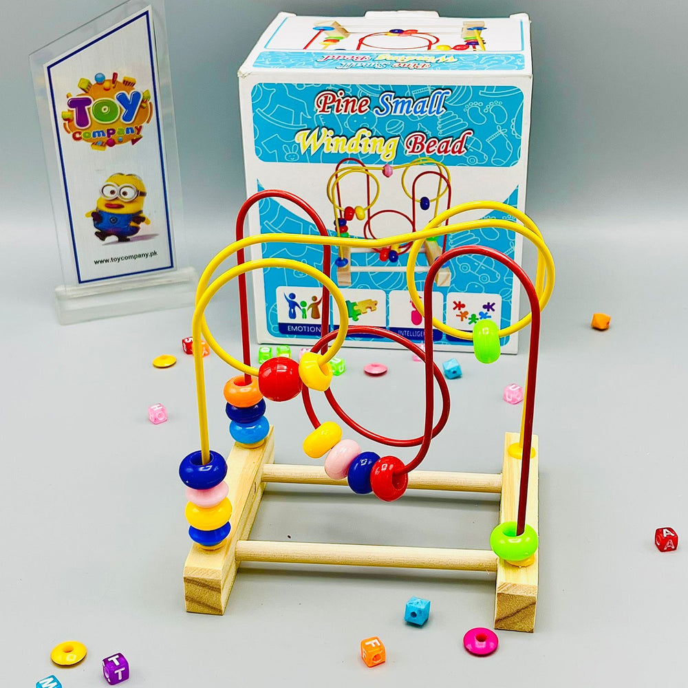 Wooden Toy with Bead Maze