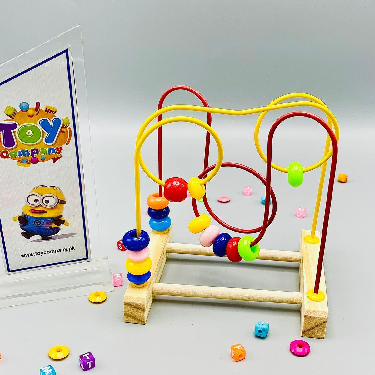 Wooden Toy with Bead Maze