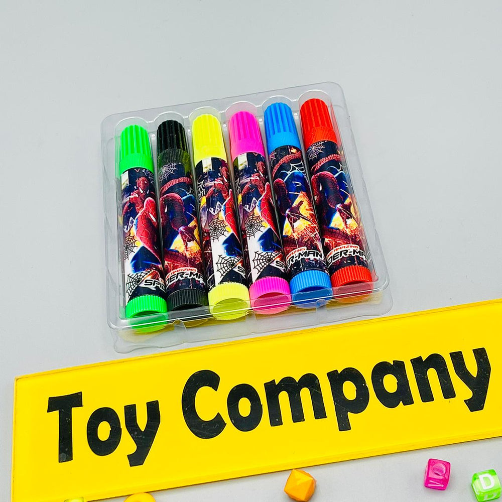 Cartoon Character Color Markers-6 Pcs