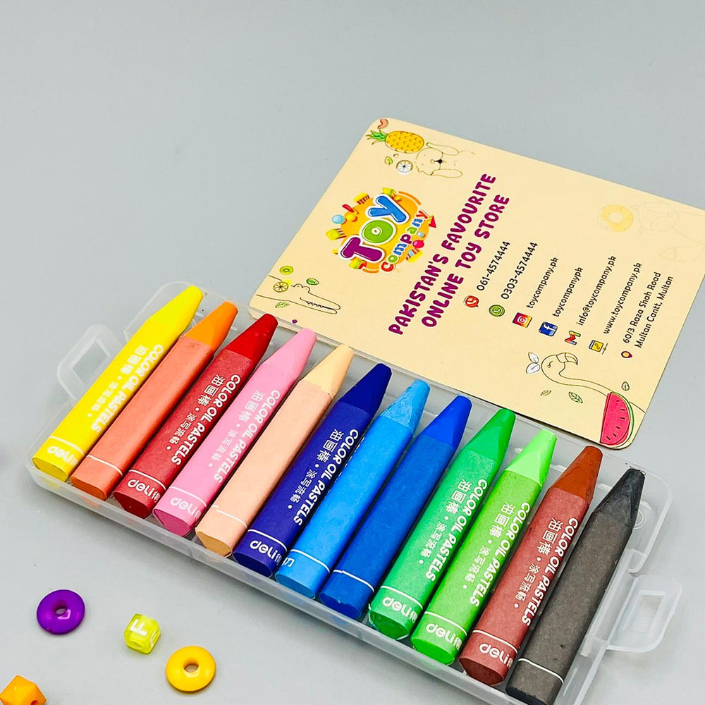 Color Oil Pastels-12 Pcs