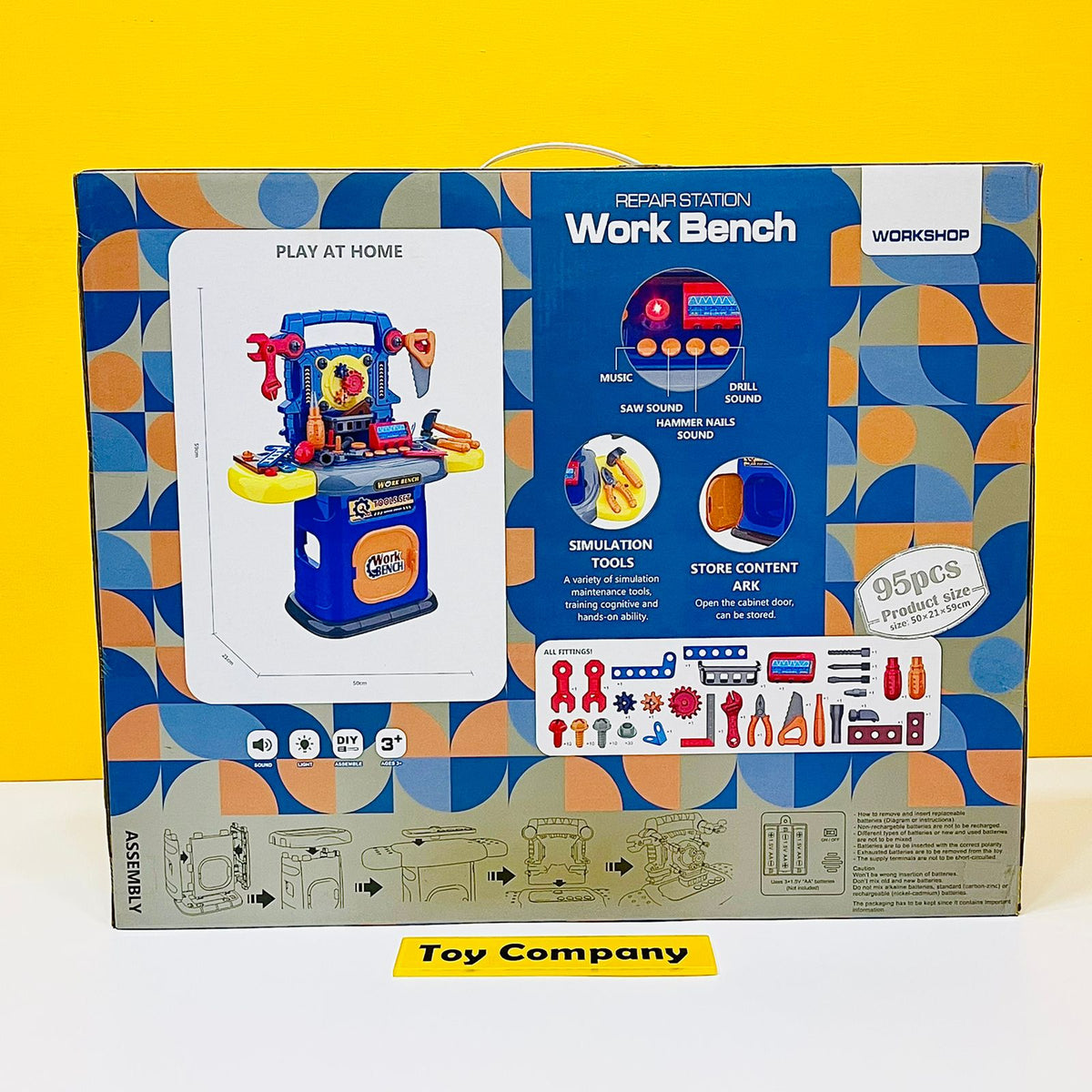 Kids Workbench- Construction Workshop 95 Pcs
