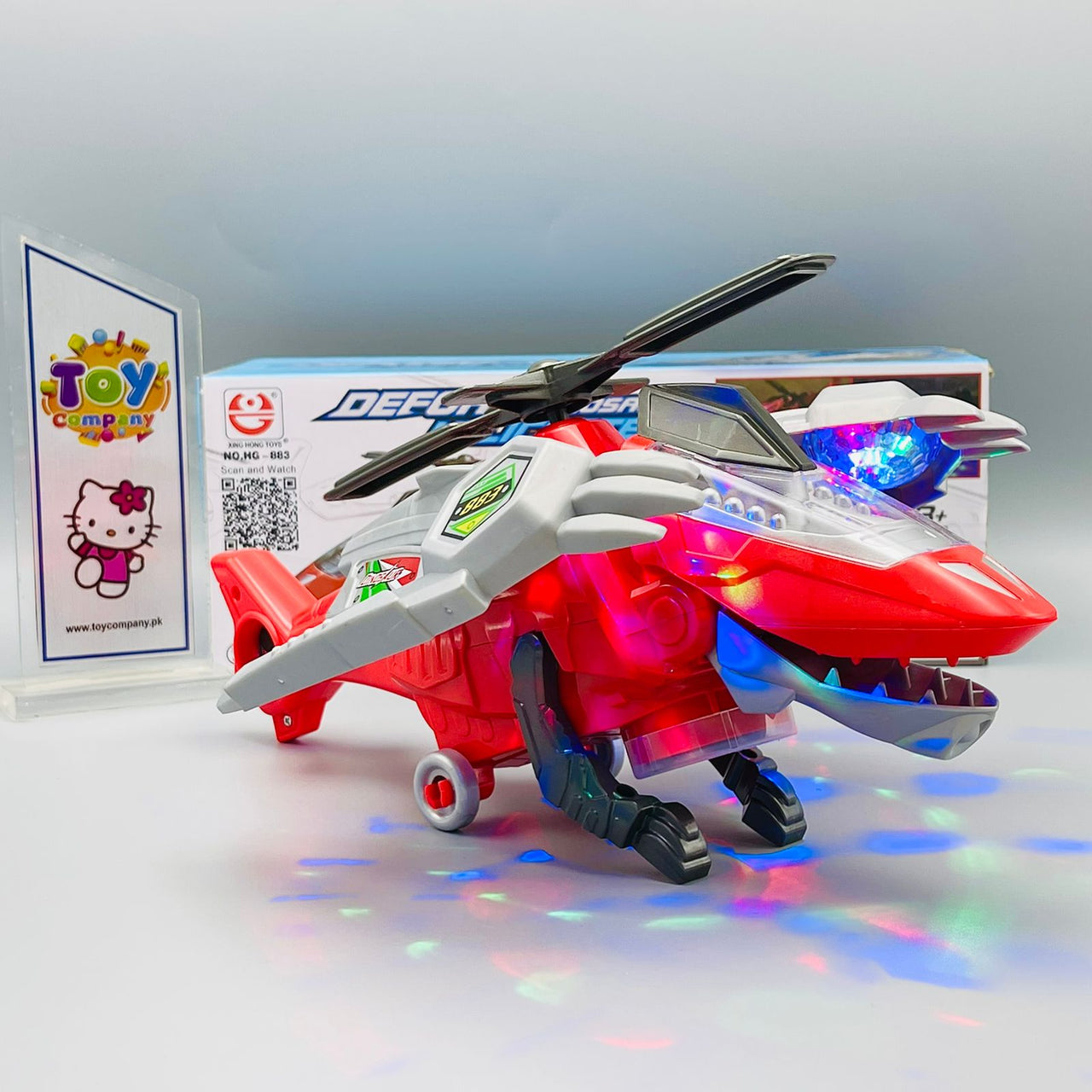 Deformed Dinosaur Helicopter With Light & Music