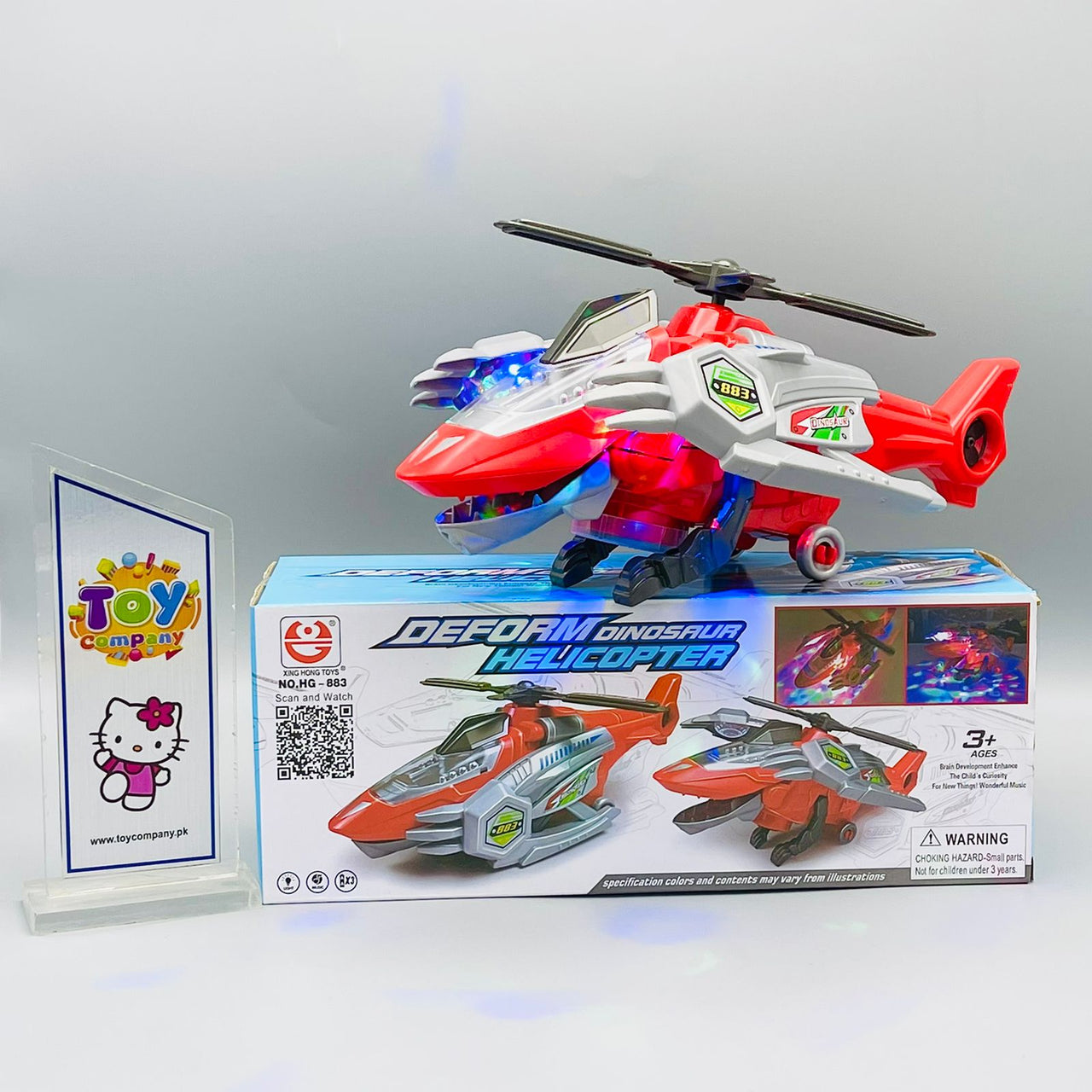 Deformed Dinosaur Helicopter With Light & Music