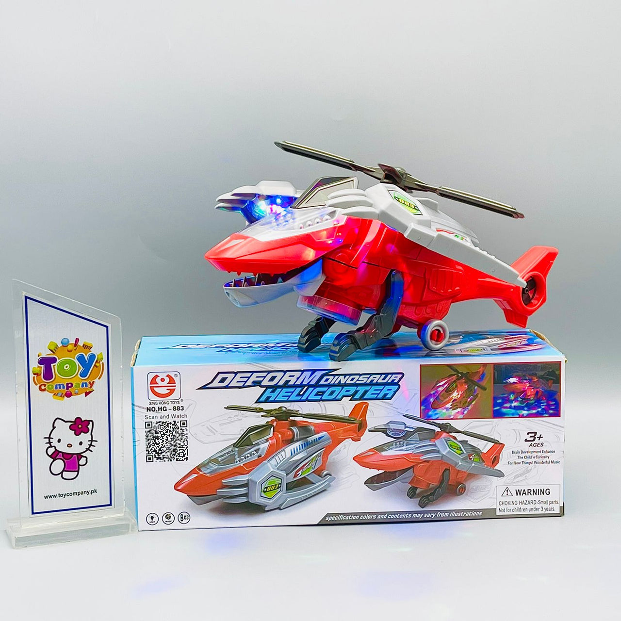 Deformed Dinosaur Helicopter With Light & Music
