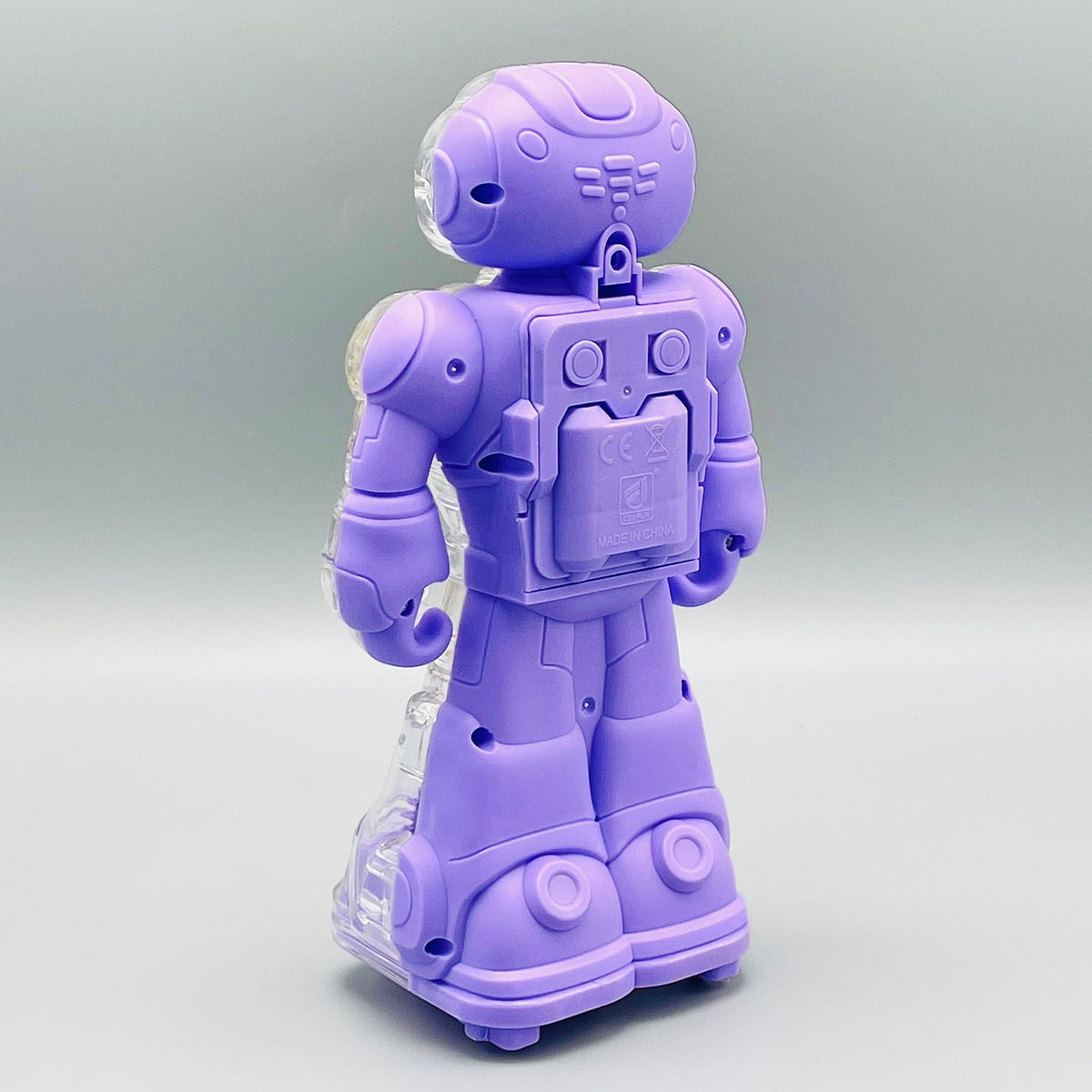 Electric Transparent Gear Robot Toy With Light Effects