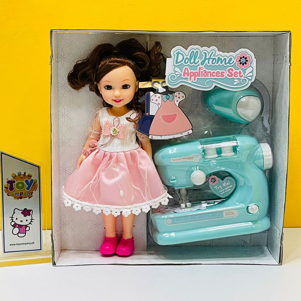 Little House Hold Sewing Machine and Doll