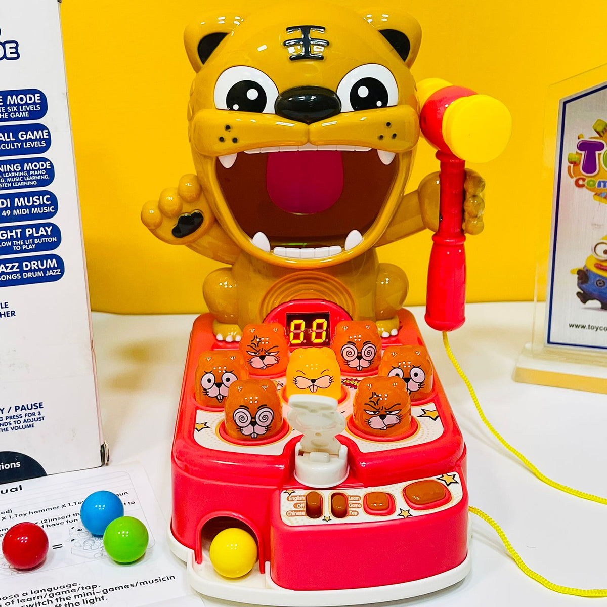 3 in 1 Tiger Shooting Whack a Mole Game