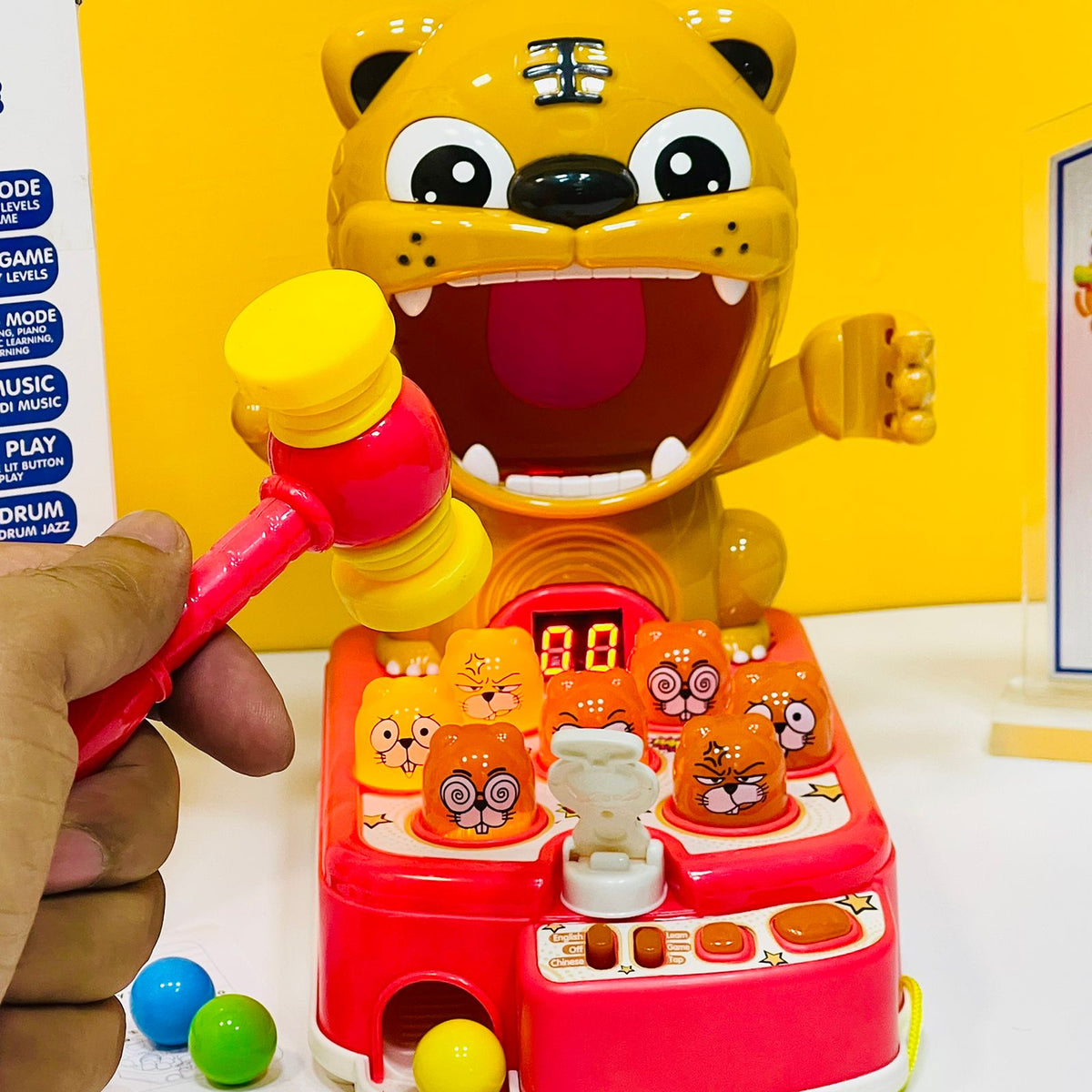 3 in 1 Tiger Shooting Whack a Mole Game