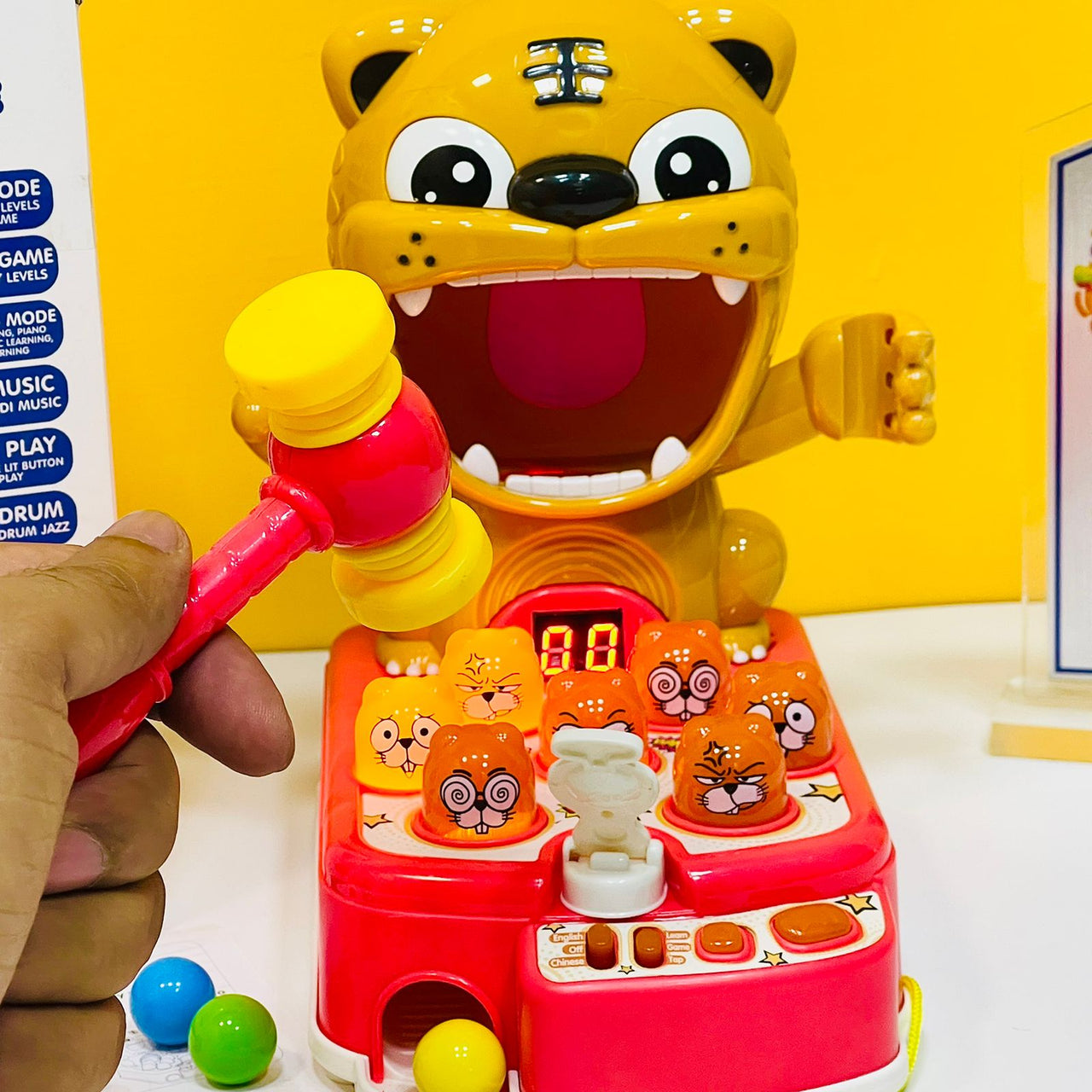 3 in 1 Tiger Shooting Whack a Mole Game