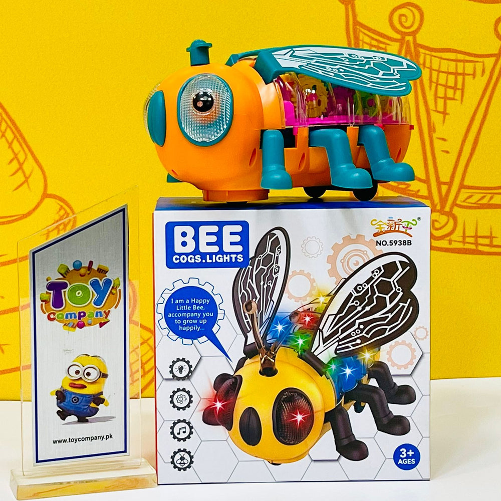 Electric Transparent Gear Bee with Lights and Sound